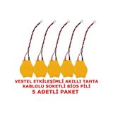 Vestel Uyumlu Faz-2 Akıllı Tahta Kablolu Soketli Bios Pili 5 Adet