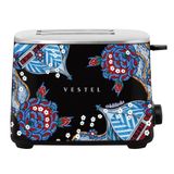 Vestel x Aslı Filinta Retro Siyah Çini Ekmek Kızartma Makinesi