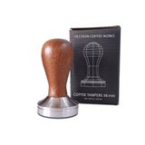 VESTRON Ahşap Saplı Kahve Tamperi Espresso Sıkıştırma Tokmağı Paslanmaz Çelik 58 mm VCT