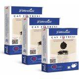 Vestron Çay Filtresi Büyük Boy 30'lu 3 Paket 90X70 Kağıt Beyaz (3X30 Toplam 90 Poşet) - SET