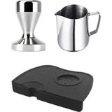 Vestron Espresso 3lu Set| Krom Tamper Sut Potu Espresso Mat1