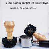 Vestron Espresso Kahve Makinesi Premium Ahşap Saplı Yuvarlak Kahve Tamper Temizleme Fırçası 360 Vct - 1 Adet