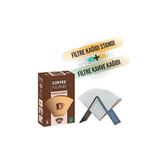 Vestron Filtre Kağıdı Tutucu Metal Stand ve Coffee Filters Filtre Kağıdı 80 Adet