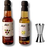 Vestron Fındık ve Vanilya 2li Kahve Şurubu 2X250 ml |çelik Ölçek Jigger 15/30 ml