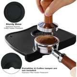 Vestron Silikon Kahve Tamper Matı Espresso Sıkıştırma Standı Düz Taban Siyah Espresso Barista VCT