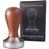 Vestron Tamper Ahşap Sap Kahve Tamperi 58 mm - Kahverengi