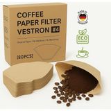 Vestron Vcw Filtre Kahve Kağıdı No: 4 80'li 1 Paket 80 Adet (Doğal Kahverengi) VCW - 1 Adet