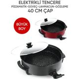Vesus Elektrikli Tencere, Pizzamatik, Güveç, Gözleme 40 cm Çap Büyük Boy - Antrasit