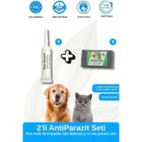 vet advice Kedi Köpek Iç Dış Tablet Damla Deri Tüy Bitkisel Parazit Bakım Seti