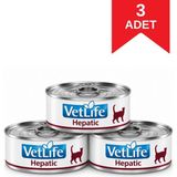 Vet Life Hepatic Feline Formula Kedi Yaş Maması 85 Gr X 3 Adet