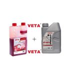 Veta 2 Zamanlı Motor Yağı Ölçekli 1Lt ve Kılavuz Zincir Yağı 1Lt