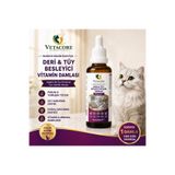 vetacore Tüy Dökülmesi Önleyici,Tüy Sağlığı Destekleyici Kediler için Biyotin’li B Complex Damla 50ml