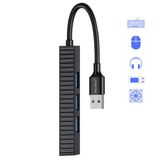 Vetech 4 Port USB Hub 3.0 Çevirici Çoğaltıcı Laptop/Notebook/PC Uyumlu USB Çoklayıcı (Siyah)