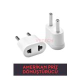 Vetech Amerikan Priz Dönüştürücü Amerikan Tipi Standart Fiş Çevirici