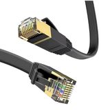 Vetech CAT7 Ethernet Kablosu 10Gbps Premium İnternet Lan Kablo Flat Modem Ağ Kablosu (10 Metre)