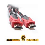 Vetech Hdmı Kablo 1.5 Metre Örgü Sargılı Dayanıklı Full Hd Televizyon / Monitör / Tv Hdmi Kablosu 1,5 Metre