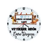 Veterinere Hediye Isimli Klinik Duvar Saati