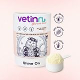 Vetinn Shine On - Kedi Deri ve Tüy Sağlığı Destekleyici, Toz Form, Dökülme Karşıtı, Tüy Parlaklığı, Kolay Taranan Tüyler