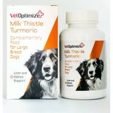 Vetoptimize Milk Thistle Turmeric Köpek Karaciğer Takviyesi 45 Tablet (Yüksek Alt/Ast Enzimi, Karaciğer Yağlanması, Toksin Temizleyici & Zerdeç