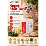 Vetpati Super Malt Tozu Kedi Maltı Psyllium Kollajen Omega 3 Taurin Tüy Yumağı ve Sindirim Desteği