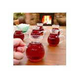 Vetrilexhome 6'lı Çizgili Keyfi Ala Borosilikat Cam 200ml Çay Bardağı