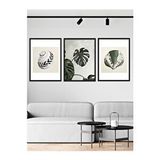 Vetro 21x30 cm Siyah Design Monstera ve Deniz Kabukları