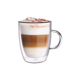 Vetro Borosilikat Çift Camlı Kulplu Bardak 400ML (2AD) - Option-1 - 0 - Siyah