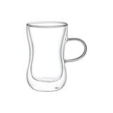 Vetro Borosilikat Çift Camlı Kulplu Çay Bardağı 150ML (2AD) - 1 Adet - 0 - 200 ml