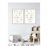 Vetro Design 21x30 cm Natural Harfler ve Rakamlar Çocuk Odası