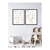 Vetro Design 21x30 cm Siyah Harfler ve Rakamlar Çocuk Odası