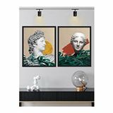 Vetro Design Afrodit ve Apollon 21x30 cm Siyah Çerçeveli Tablo