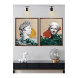 Vetro Design Afrodit ve Apollon 30x40 cm Ceviz Çerçeveli Tablo