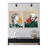 Vetro Design Afrodit ve Apollon 30x40 cm Natural Çerçeveli Tablo
