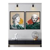 Vetro Design Afrodit ve Apollon 30x40 cm Siyah Çerçeveli Tablo