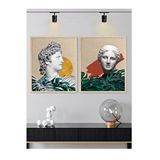 Vetro Design Afrodit ve Apollon 40x50 cm Natural Çerçeveli Tablo