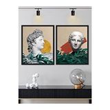 Vetro Design Afrodit ve Apollon 40x50 cm Siyah Çerçeveli Tablo