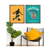 Vetro Design Basketbol 21x30 cm Ceviz Çerçeveli Tablo
