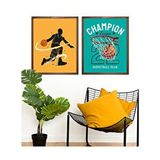 Vetro Design Basketbol 30x40 cm Ceviz Çerçeveli Tablo