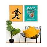 Vetro Design Basketbol 30x40 cm Natural Çerçeveli Tablo