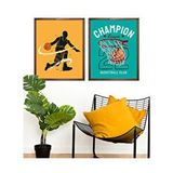 Vetro Design Basketbol 40x50 cm Ceviz Çerçeveli Tablo