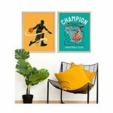 Vetro Design Basketbol 40x50 cm Natural Çerçeveli Tablo
