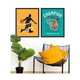 Vetro Design Basketbol 40x50 cm Siyah Çerçeveli Tablo