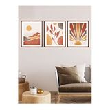 Vetro Design Doğa 40x50 cm Ceviz Çerçeveli Tablo Seti
