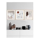 Vetro Design Minimal 30x40 cm Natural Çerçeveli Tablo