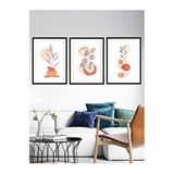 Vetro Design Noktalı Çiçekler 21x30 cm Siyah Çerçeveli Tablo