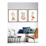 Vetro Design Noktalı Çiçekler 30x40 cm Ceviz Çerçeveli Tablo