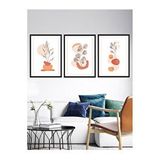 Vetro Design Noktalı Çiçekler 40x50 cm Siyah Çerçeveli Tablo
