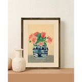 Vetro Design Pembe Güller Çerçeveli Poster