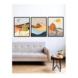 Vetro Design Renkli Manzaralar 40x50 cm Siyah Çerçeveli Tablo