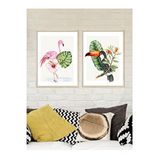 Vetro Design Tropikal Hayvanlar 21x30 cm Natural Çerçeveli Tablo